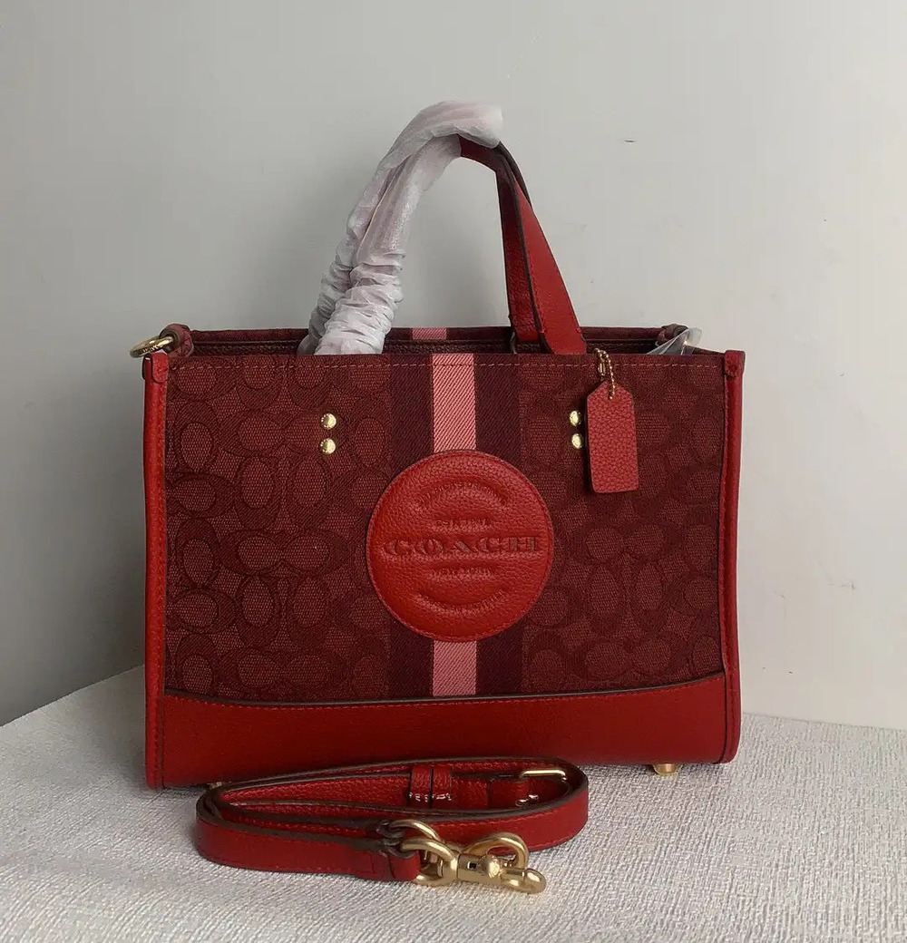 Coach red tote bag